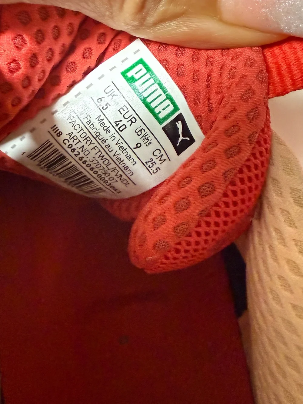 Puma Red Sport Bra and Leggings Set with Red Sneakers